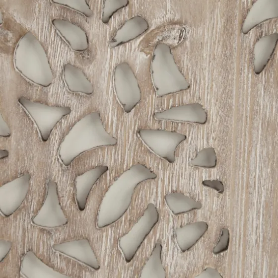 Carved Wood Laurel Branches Panel Wall Plaque-Kirkland's Home Shop