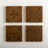 Carved Wood Patterned Wall Plaques, Set Of 4-Kirkland's Home Clearance