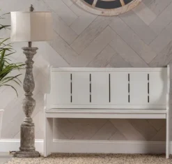 Carved Wood Pew Bench-Kirkland's Home Cheap
