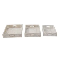 Carved Wood Trays, Set Of 3-Kirkland's Home Cheap