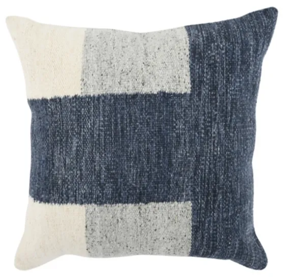 Casey Navy Color Block Throw Pillow-Kirkland's Home Shop