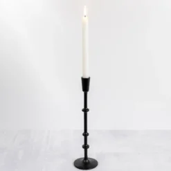 Cast Iron Notched Taper Candlestick, 13 In.-Kirkland's Home Sale