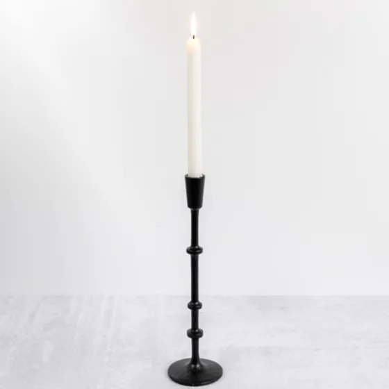 Cast Iron Notched Taper Candlestick, 13 In.-Kirkland's Home Sale