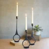 Cast Iron Ring 3-Pc. Taper Candle Holders-Kirkland's Home Clearance