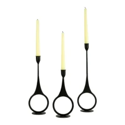 Cast Iron Ring 3-Pc. Taper Candle Holders-Kirkland's Home Clearance