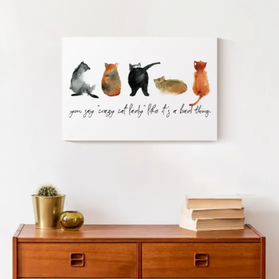 Cat Lady Canvas Art Print, 18X12 In.-Kirkland's Home Flash Sale