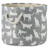Cats Meow Round Storage Bin, 12 In.-Kirkland's Home Fashion