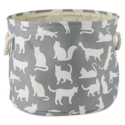 Cats Meow Round Storage Bin, 12 In.-Kirkland's Home Fashion