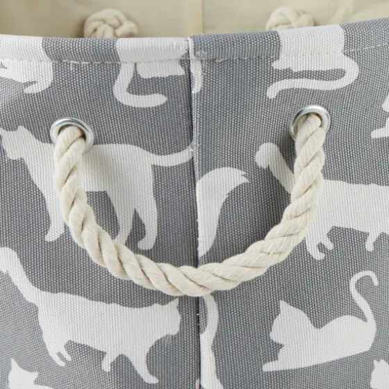 Cats Meow Round Storage Bin, 12 In.-Kirkland's Home Fashion