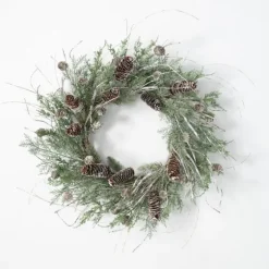 Cedar And Pinecone Branches Winter Wreath-Kirkland's Home Discount