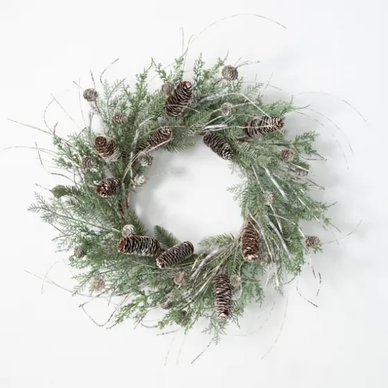 Cedar And Pinecone Branches Winter Wreath-Kirkland's Home Discount