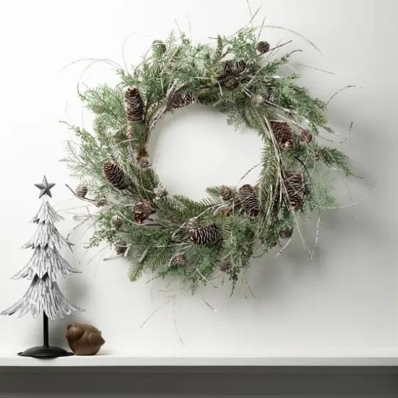 Cedar And Pinecone Branches Winter Wreath-Kirkland's Home Discount