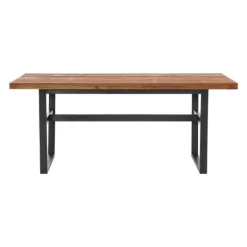 Cedar Wood And Black Metal Dining Table-Kirkland's Home Best