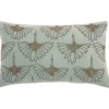 Celadon Beaded Floral Motif Lumbar Pillow-Kirkland's Home New