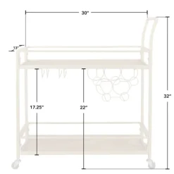 Celeste Gold Metal And Wood Bar Cart-Kirkland's Home Hot