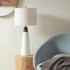 Ceramic And Wood Cone Table Lamp-Kirkland's Home Outlet