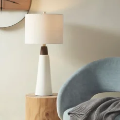 Ceramic And Wood Cone Table Lamp-Kirkland's Home Outlet