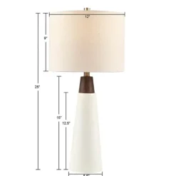 Ceramic And Wood Cone Table Lamp-Kirkland's Home Outlet