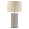 Ceramic Embossed Geometric Table Lamp-Kirkland's Home Clearance