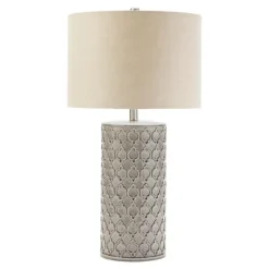 Ceramic Embossed Geometric Table Lamp-Kirkland's Home Clearance