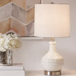 Ceramic Embossed Table Lamp-Kirkland's Home Best Sale