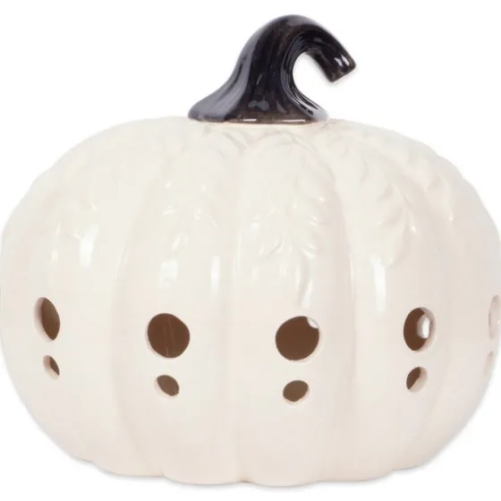 Ceramic Leaf Pre-Lit Pumpkin Lantern-Kirkland's Home Cheap