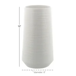 Ceramic Ribbed Vase, 12 In.-Kirkland's Home Fashion