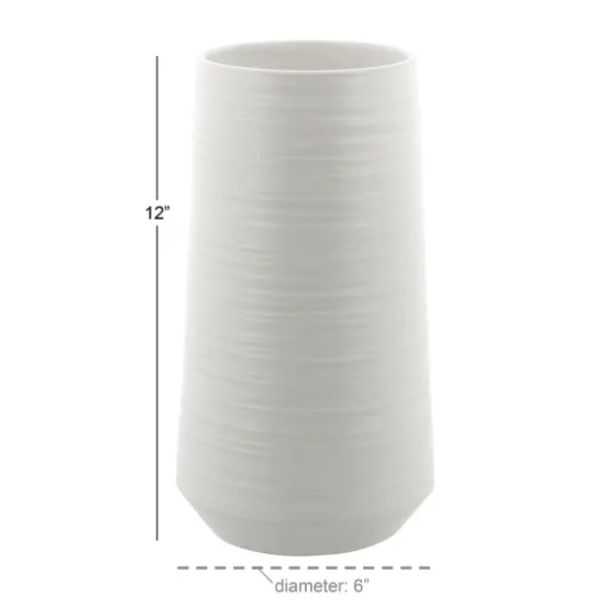 Ceramic Ribbed Vase, 12 In.-Kirkland's Home Fashion