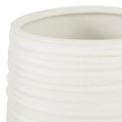 Ceramic Ribbed Vase, 7 In.-Kirkland's Home Outlet