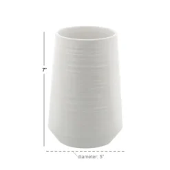 Ceramic Ribbed Vase, 7 In.-Kirkland's Home Outlet