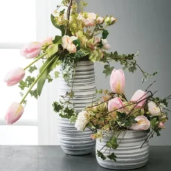 Ceramic Striped Vase-Kirkland's Home Hot