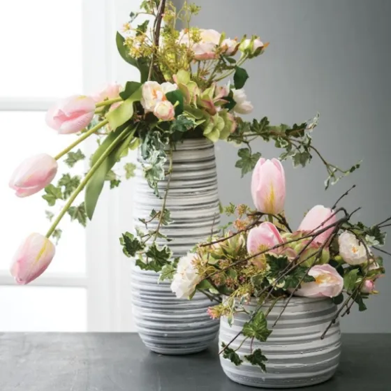 Ceramic Striped Vase-Kirkland's Home Hot