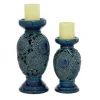 Ceramic Tiered Base Candle Holders, Set Of 2-Kirkland's Home New