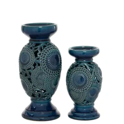 Ceramic Tiered Base Candle Holders, Set Of 2-Kirkland's Home New