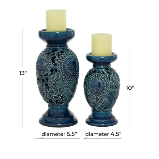 Ceramic Tiered Base Candle Holders, Set Of 2-Kirkland's Home New