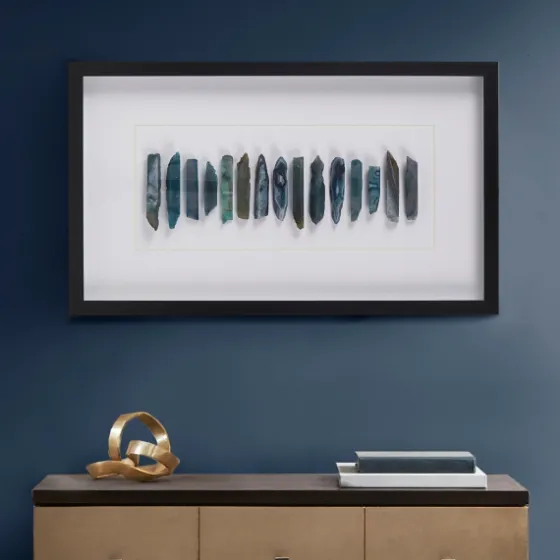 Cerulean Agate Martha Stewart Shadowbox Plaque-Kirkland's Home Cheap