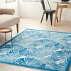 Cerulean Botanical Shells Outdoor Area Rug, 5X7-Kirkland's Home Cheap