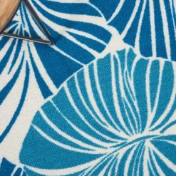 Cerulean Botanical Shells Outdoor Area Rug, 5X7-Kirkland's Home Cheap