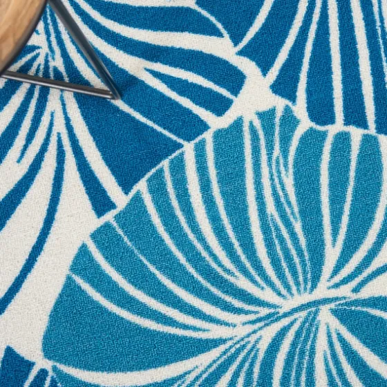Cerulean Botanical Shells Outdoor Area Rug, 5X7-Kirkland's Home Cheap