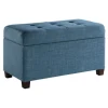 Cerulean Tufted Upholstered Storage Ottoman-Kirkland's Home Fashion