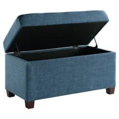 Cerulean Tufted Upholstered Storage Ottoman-Kirkland's Home Fashion