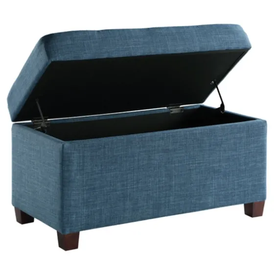 Cerulean Tufted Upholstered Storage Ottoman-Kirkland's Home Fashion