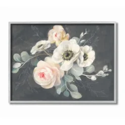 Chalk Flowers Framed Giclee Canvas Art Print-Kirkland's Home Store