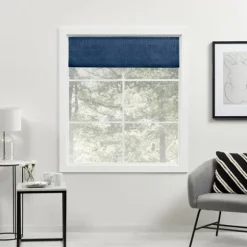 Chambray Blackout Roman Shade, 23 In.-Kirkland's Home Best