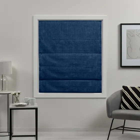 Chambray Blackout Roman Shade, 23 In.-Kirkland's Home Best