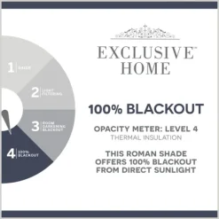 Chambray Blackout Roman Shade, 23 In.-Kirkland's Home Best