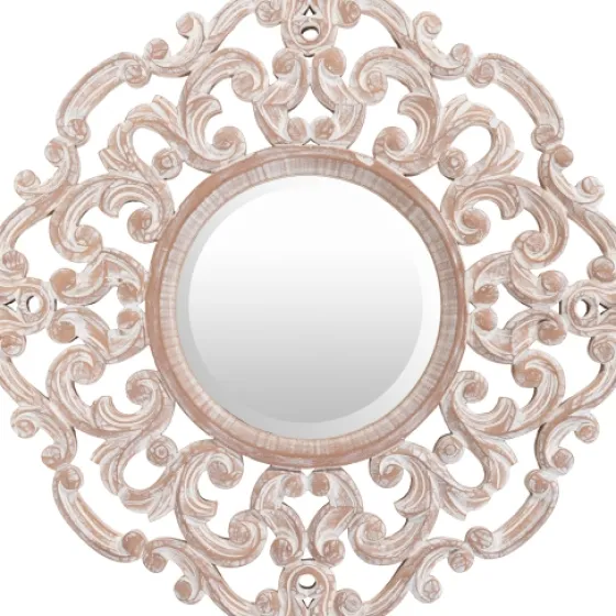 Champagne Abstract Wood Mirror-Kirkland's Home Discount