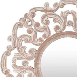Champagne Abstract Wood Mirror-Kirkland's Home Discount