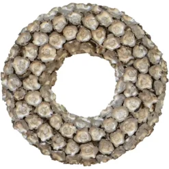 Champagne Dried Coco Flower Wreath, 20 In.-Kirkland's Home Flash Sale