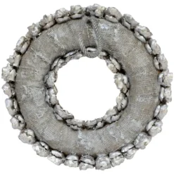 Champagne Dried Coco Flower Wreath, 20 In.-Kirkland's Home Flash Sale
